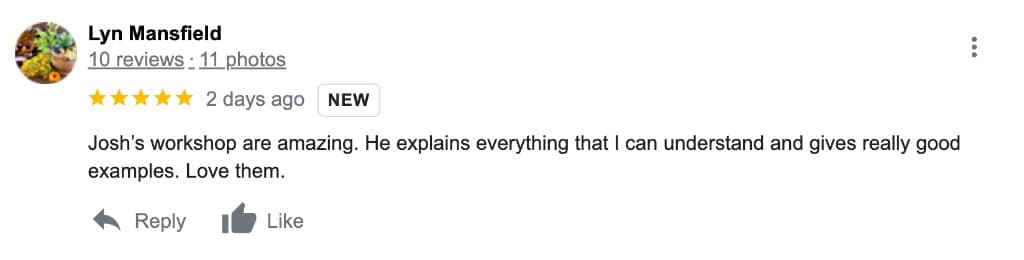 Google review from Christine Tolotchkov